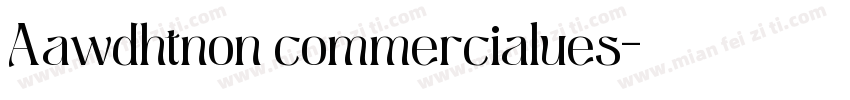 Aawdhtnon commercialues字体转换